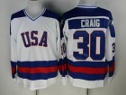 Team USA #30 JIM CRAIG White 1980 USA Olympic Hockey Jersey