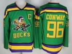 Anaheim Mighty Ducks #96 Charlie Conway Green Movie Hockey Jersey