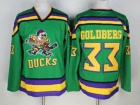 Anaheim Mighty Ducks #33 Greg Goldberg Green Movie Hockey Jersey