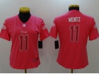 Philadelphia Eagles #11 Carson Wentz Pink Women's Stitched NFL Limited Rush Fashion Jersey