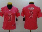 Seattle Seahawks #3 Russell Wilson Pink Women's Stitched NFL Limited Rush Fashion Jersey