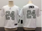 Oakland Raiders #24 Marshawn Lynch White Toddler Jersey