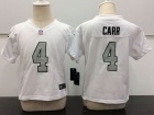 Oakland Raiders #4 Derek Carr White Toddler Jersey