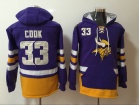 Minnesota Vikings #33 Dalvin Cook Purple Pullover Football Hoodies