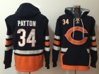 Chicago Bears #34 Walter Payton Blue Pullover Football Hoodies