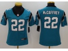 Carolina Panthers #22 Christian Mccaffrey Baby Blue Women Vapor Untouchable Limited Jersey