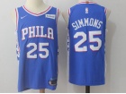 2017 Nike Philadelphia 76ers #25 Ben Simmons Blue Stitched Basketball Jersey