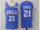 2017 Nike Philadelphia 76ers #21 Joel Embiid Blue Stitched Basketball Jersey