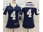 Dallas Cowboys #4 Dak Prescott Blue Thanksgiving Women Vapor Untouchable Limited Jersey