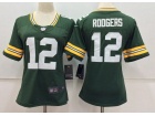 Green Bay Packers #12 Aaron Rodgers Green Women Vapor Untouchable Limited Jersey