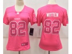 Dallas Cowboys #82 Jason Witten Pink Women's Stitched NFL Limited Rush Fashion Jersey