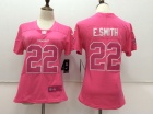 Dallas Cowboys #22 E.smith Pink Women's Stitched NFL Limited Rush Fashion Jersey