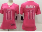 Dallas Cowboys #11 Cole Beasley Pink Women's Stitched NFL Limited Rush Fashion Jersey