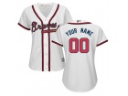 Women's Atlanta Braves Majestic White Home Cool Base Custom Stitched Jersey