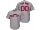 Men's Boston Red Sox Majestic Gray Cool Base Custom Jersey