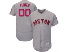 Men's Boston Red Sox Majestic Road Gray Flex Base Authentic Collection Custom Jersey