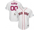 Men's Boston Red Sox Majestic White 2017 Postseason Cool Base Custom Jersey