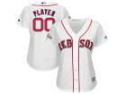 Women's Boston Red Sox Majestic White 2017 Postseason Cool Base Custom Jersey