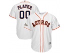 Men's Houston Astros Majestic White 2017 Postseason Cool Base Custom Jersey