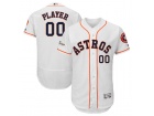 Men's Houston Astros Majestic White 2017 Postseason Patch Flex Base Custom Jersey