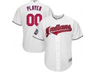 Men's Cleveland Indians Majestic White 2016 World Series Bound Cool Base Custom Jersey