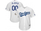 Men's Los Angeles Dodgers Majestic White 2017 Postseason Cool Base Custom Jersey