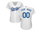 Women's Los Angeles Dodgers Majestic White Home Cool Base Custom Jersey