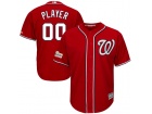 Men's Washington Nationals Majestic Scarlet 2017 Postseason Cool Base Custom Jersey