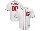 Men's Washington Nationals Majestic White 2017 Postseason Cool Base Custom Jersey