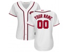 Women's Washington Nationals Majestic White Home Cool Base Custom Jersey