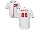 Youth Washington Nationals Majestic White Custom Cool Base Jersey