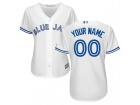 Women's Toronto Blue Jays Majestic White Home Cool Base Custom Jersey