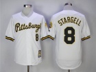 Pittsburgh Pirates #8 Willie Stargell White 1990-97 Button Down Throwback Jersey