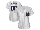 Women's New York Yankees Majestic White 2017 Postseason Cool Base Custom Jersey