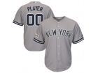 Men's New York Yankees Majestic Gray 2017 Postseason Cool Base Custom Jersey