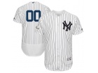 Men's New York Yankees Majestic White 2017 Postseason Flex Base Custom Jersey