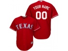 Men's Texas Rangers Majestic Red Cool Base Custom Jersey