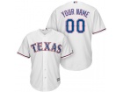 Men's Texas Rangers Majestic White Home Cool Base Custom Jersey