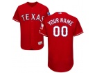 Men's Texas Rangers Majestic Alternate Scarlet Flex Base Collection Custom Jersey