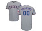 Men's Texas Rangers Majestic Road Gray Flex Base Collection Custom Jersey