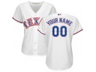 Women's Texas Rangers Majestic White Home Cool Base Custom Jersey