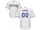 Youth Texas Rangers Majestic White Custom Cool Base Jersey