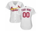 Women's St. Louis Cardinals Majestic White Home Cool Base Custom Jersey