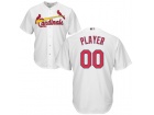 Youth St. Louis Cardinals Majestic White Custom Cool Base Jersey