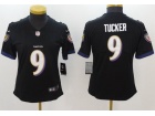 Baltimore Ravens #9 Justin Tucker Black Women Vapor Untouchable Limited Jersey