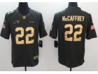 Carolina Panthers #22 Christian Mccaffrey Gold Anthracite Salute to Service Limited Football Jersey