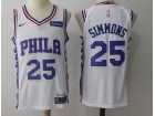 2017 Nike Philadelphia 76ers #25 Ben Simmons White Stitched Basketball Jersey