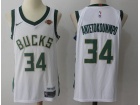 2017 Nike Milwaukee Bucks #34 Giannis Antetokounmpo White Stitched Basketball Jerseys