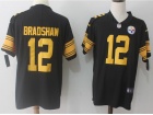 Pittsburgh Steelers #12 Terry Bradshaw Black Color Rush Limited Jersey