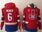 Montreal Canadiens #6 Shea Weber Red Pullover Football Hoodies